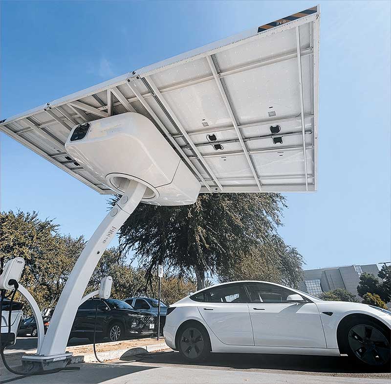 Solar PV and EV charging station combined system installation in California with Nabu Energy