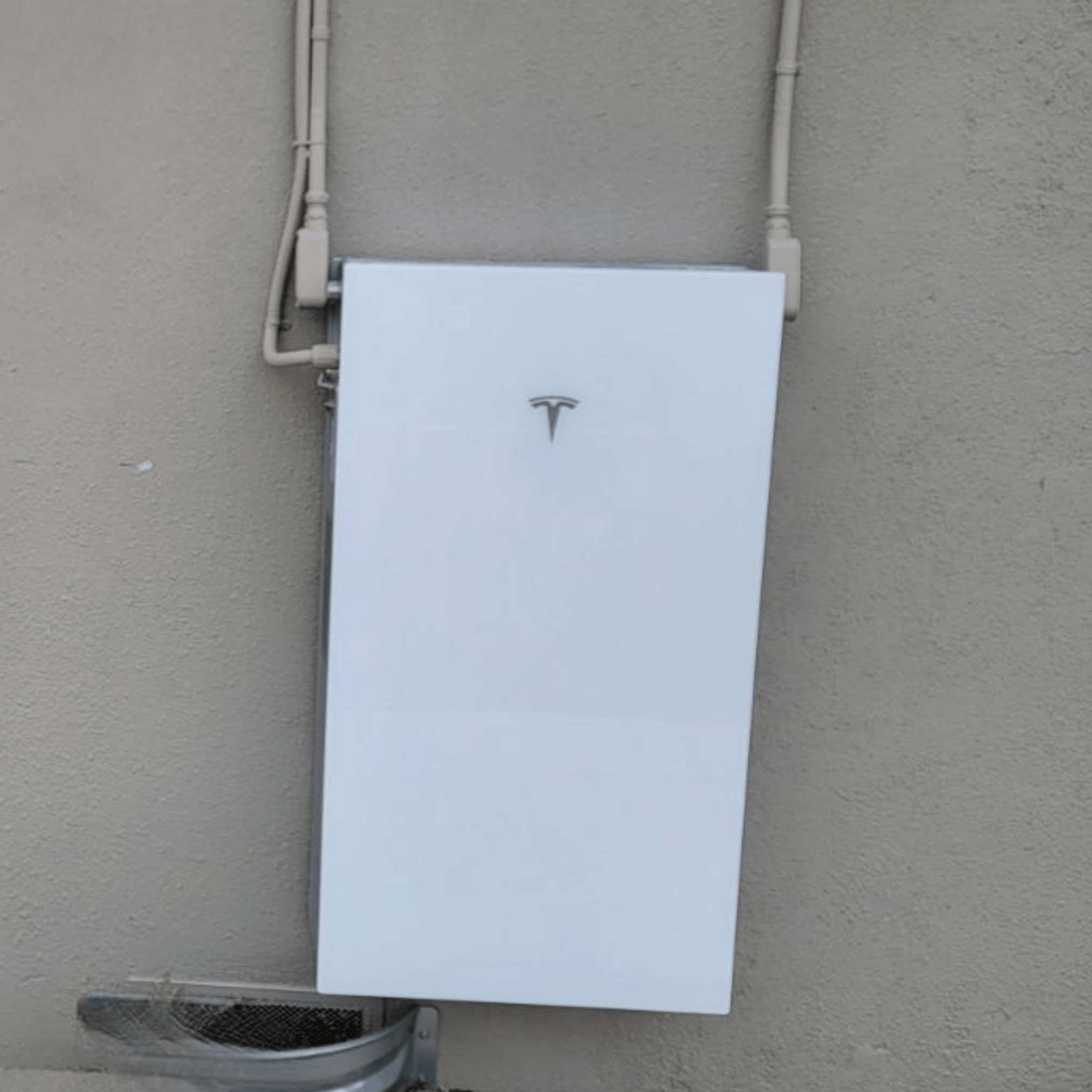 Residential battery storage system installed outside a California home