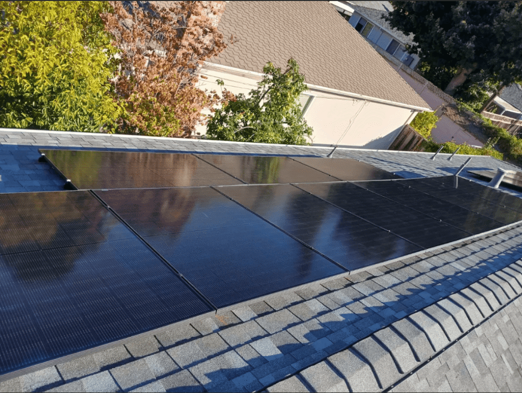 Rooftop residential solar PV system installed by Nabu Energy in Sunnyvale