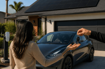California homeowner with a new electric vehicle eligible for an EV incentive